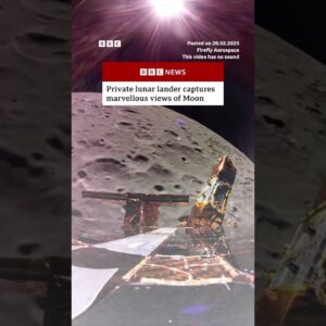 Private lunar lander captures marvellous views of Moon. #LunarLander #BBCNews