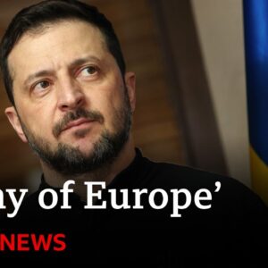 'Army of Europe' needed to challenge Russia, says Ukraine's President Zelensky | BBC News