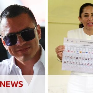 Ecuador election ends in a 'tie' prompting run-off | BBC News