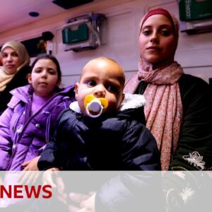 Children evacuated from Gaza for medical treatment in Jordan | BBC News