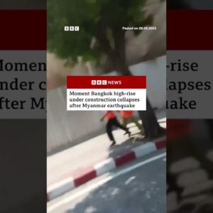 Bangkok high-rise under construction collapses after Myanmar earthquake. #Shorts