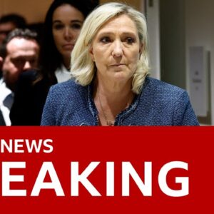 French far-right leader Marine Le Pen barred from running in 2027 presidential election | BBC News