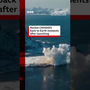 Rocket crashes back to Earth moments after launching. #Norway #BBCNews