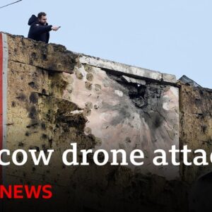 Moscow region hit by 'massive' drone attack, Russian officials say | BBC News