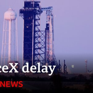 SpaceX launch to help stranded astronauts home postponed | BBC News