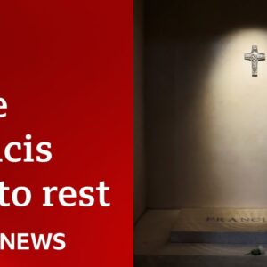 Thousands lined Rome's streets as Pope Francis laid to rest after Vatican funeral | BBC News