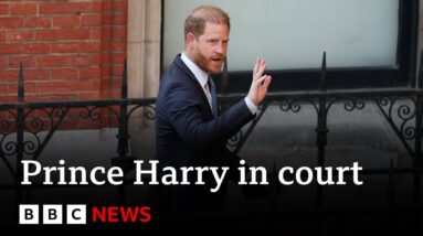 Prince Harry arrives at court for appeal over downgraded UK security | BBC News