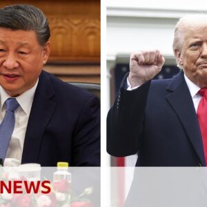 US markets tumble as President Trump says China 'played it wrong' in tariffs retaliation | BBC News