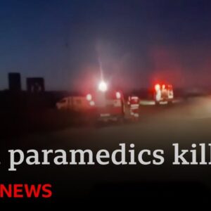 Chilling video shows Israeli soldiers shooting dead 15 emergency workers in Gaza | BBC News