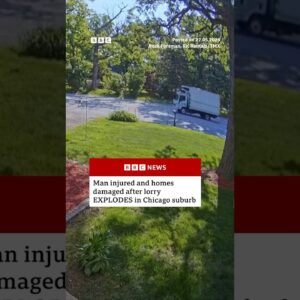 A man was injured and four homes damaged after a lorry exploded. #Chicago #BBCNews