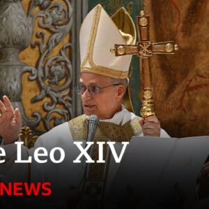 Pope Leo XIV celebrates first Mass as new head of Catholic Church | BBC News
