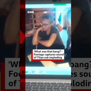 Moment Titan sub imploded, killing all on board, captured on support ship. #Titanic #BBCNews