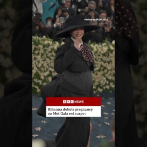 Rihanna reveals she is pregnant with third child at Met Gala