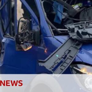 Russian drone attack on Ukraine bus kills nine, officials say | BBC News