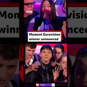 The moment the Eurovision 2025 winner was announced. #Eurovision #BBCNews
