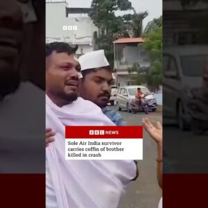 Vishwashkumar Ramesh survived the Air India plane crash, but his brother Ajay died. #India #BBCNews