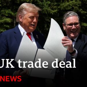 Donald Trump signs order confirming parts of US-UK tariff deal | BBC News