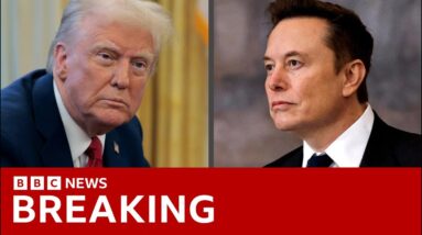 Trump-Musk row explodes as billionaire claims President named in Epstein files | BBC News