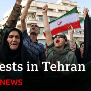 Protests in Tehran after US strikes on Iranian nuclear sites | BBC News