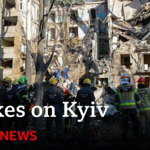 Seven killed in Kyiv after Russian aerial attack | BBC News