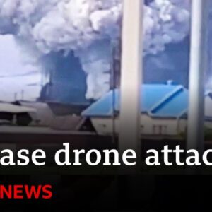 Russia confirms Ukraine carried out drone attacks on airfields | BBC News