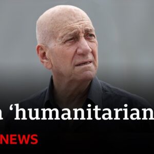 Former Israel PM says planned ‘humanitarian city’ in Gaza would be a ‘concentration camp’ | BBC News