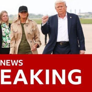 Donald Trump surveys damage in Texas after deadly floods | BBC News