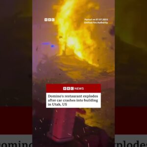 Over 60 firefighters were involved in efforts to tackle the blaze. #Utah #US #BBCNews