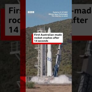 First Australian-made rocket crashes after 14 seconds. #Australia #BBCNews