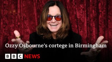 LIVE: Fans gather to watch Ozzy's cortege travel through Birmingham, UK