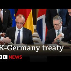 UK and Germany sign trade and security treaty | BBC News