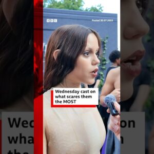 Wednesday cast on what scares them the most. #Wednesday #Netflix #BBCNews