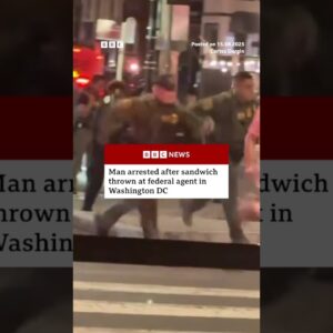 Man arrested after sandwich thrown at federal agent in Washington DC. #WashingtonDC