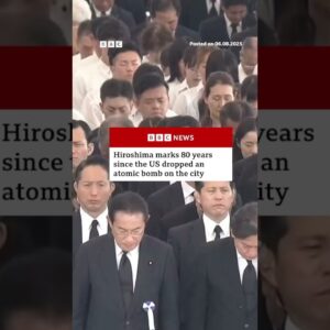 Hiroshima marks 80 years since US dropped atomic bomb. #Hiroshima #WW2 #BBCNews