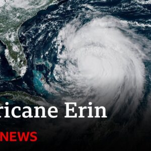 North Carolina braces for dangerous surf from Hurricane Erin | BBC News