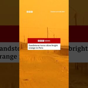 Skies across Peru turn orange after sandstorm. #Peru #Sandstorm #BBCNews
