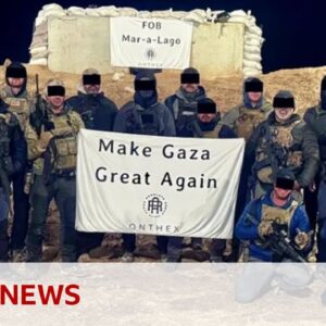 Anti-Islamic US biker gang members run security at deadly Gaza aid sites | BBC News