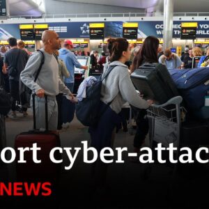 Cyber-attack causes delays at three European airports | BBC News