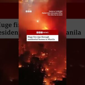 Huge fire rips through residential homes in Manila. #Manila #Philippines #BBCNews