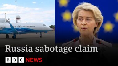 Russia accused of sabotaging EU chief’s plane by jamming GPS | BBC News