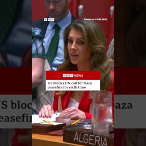 US blocks UN call for Gaza ceasefire for sixth time. #BBCNews