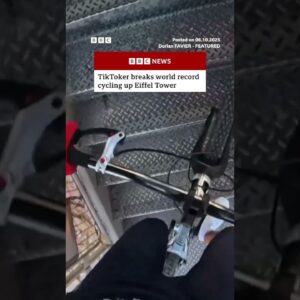 Aurélien Fontenoy has set a new world record. #EiffelTower #Paris #BBCNews