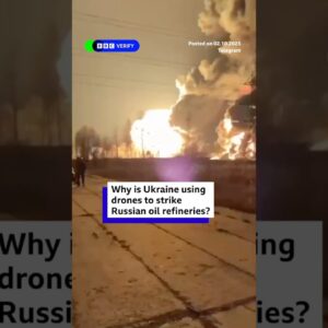 Why is Ukraine using drones to strike Russian oil refineries? #Ukraine #Russia #BBCNews