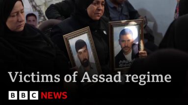 Syrian families seek justice for dead and missing victims of Assad regime | BBC News