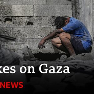 Israeli strikes in Gaza kill 104, health ministry says | BBC News
