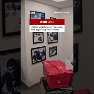 Journalists leave Pentagon over reporting restrictions. #US #Pentagon #BBCNews