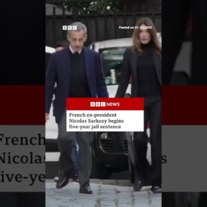 French ex-president Nicolas Sarkozy begins five-year jail sentence. #France #BBCNews