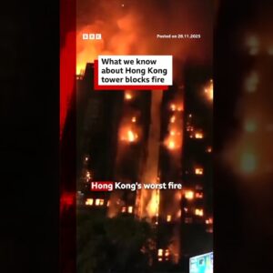 Eight more arrested over Hong Kong fire that killed at least 128 people. #BBCNews