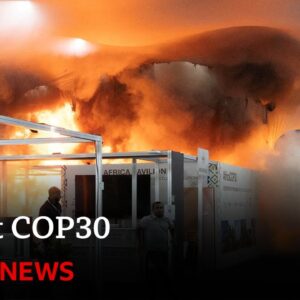 Fire breaks out at COP30 as conference closes | BBC News