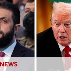 Syrian President Ahmed Sharaa arrives in US for official visit after sanctions lifted | BBC News